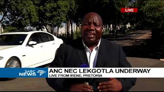 President Jacob Zuma arrives at the ANC NEC Lekgotla