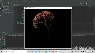 graphic design tree//draw tree using python turtle