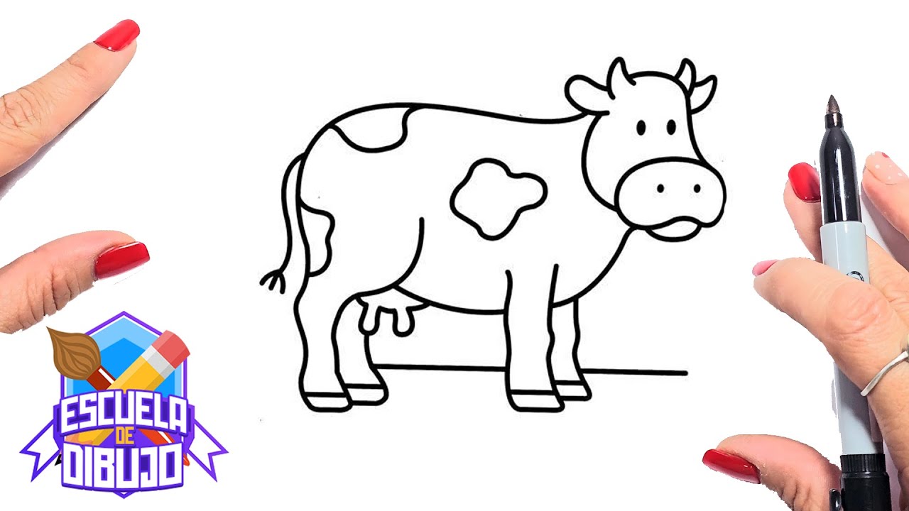 Como Dibujar Una Vaca Facil Para Ninos