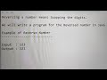 Reverse Number in Java | Write a java program for the reverse number?