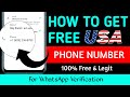 How To Get USA Number For WhatsApp Verification 2023