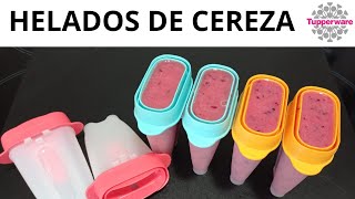 Helado de cerezas con tupperware