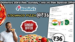 6 DOMINOS PIZZA in ₹36 मे😋🍕|Domino's pizza offer|Domino's pizza offers for today|dominos coupon code