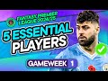 5 MUST BUY PLAYERS FOR YOUR FPL GW1 TEAMS! ✅ | Fantasy Premier League Tips 2024/25