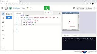 Variables in turtle python