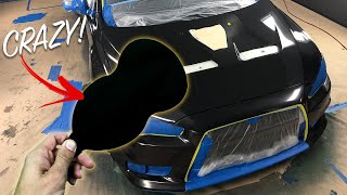 Spraying a Car in the WORLD'S BLACKEST Paint (Darker than Vanta Black )