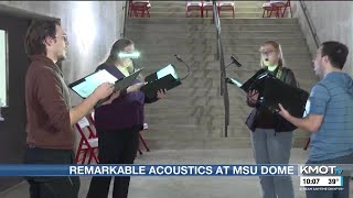 ‘Remarkable acoustic’: Four MSU students host concert at Athletic Dome stairwell