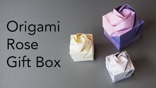Tutorial for Origami Rose Gift Box designed by Shin Han Gyo
