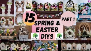 15 *Must See* Spring & Easter Dollar Tree DIYs Traditional & Neutral Decor Compilation Mega Video #1