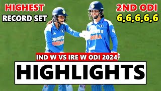 India Women Vs Ireland Women 2nd Odi Match Highlights 2025 | Ind Vs Ire