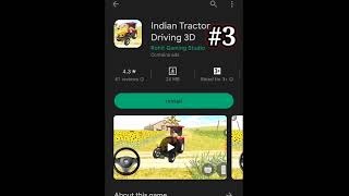 TOP 5 INDIAN TRACTOR GAMES FOR ANDROID #GAMES #SHORTS #YTSHORTS