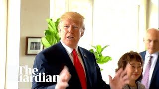 'Do we look handsome and thin?' Trump asks reporters during lunch with Kim