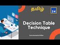 Manual Testing Tutorials | 24 | Decision Table Technique | Tamil