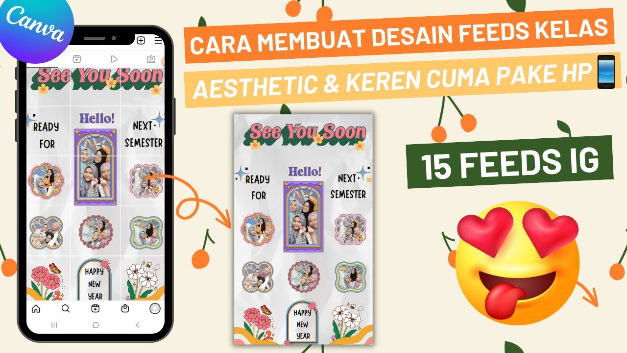 TUTORIAL DESAIN FEEDS INSTAGRAM KELAS AESTHETIC DI CANVA |PUZZLE FEEDS ...