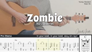 Zombie - The Cranberries | Fingerstyle Guitar | TAB + Chords + Lyrics