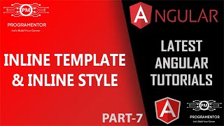 07 - Angular Inline Template & Style | Component With Inline Style & Template | Angular (Hindi/Urdu)