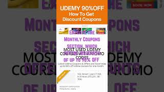 Udemy Discount Coupons 2023 | 90%OFF Discount Udemy Courses   #udemy #udemycoupons