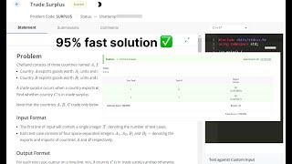 CodeChef Starters 100 | Trade Surplus || Solution✅ #codechef #codechefsolution