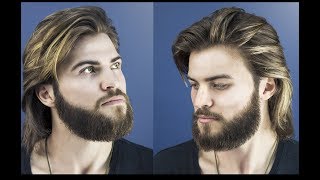 How to Cut and Style Long Hair for Men - Collar-Length Sweep Back