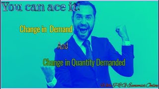 Change in Quantity Demanded and Change in Demand