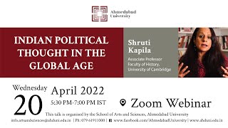 Professor Shruti Kapila discusses "Indian Political Thought in the Global Age"
