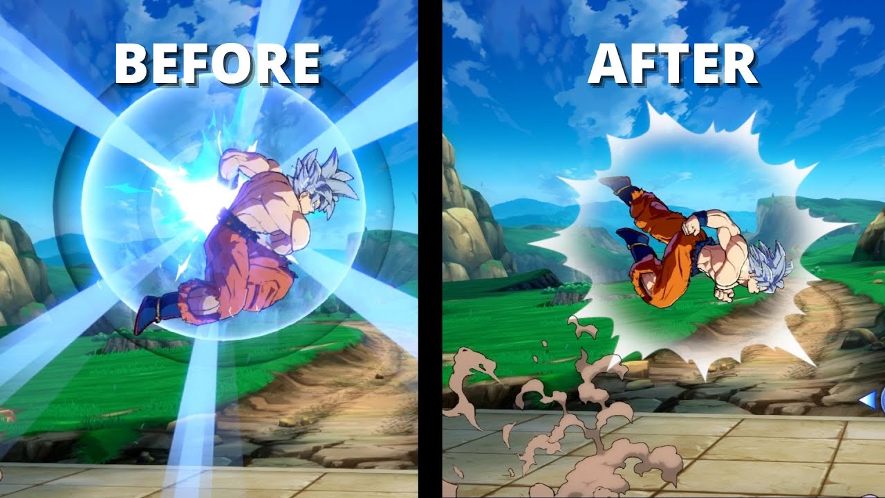 UI Goku Changes! Before And After Comparison!! Dragon Ball FighterZ ...