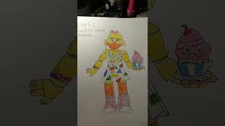 CHICA REDESIGN [ FNAF 1 ] #fnaf #fivenightsatfreddy #chica #chicafnaf #redesign #80s #art #fanart