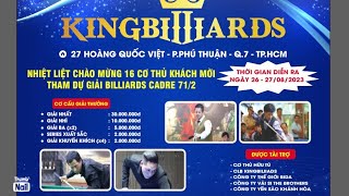 BÁN KẾT -  HỮU TÚ Vs MINH VŨ | Giải Biliards Cadre 71/2 | Clb BILIARDS KING 27 HOÀNG QUỐC VIỆT Q7