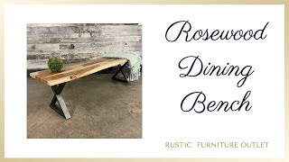 Natural Rosewood Dining bench | Rustic Furniture Outlet