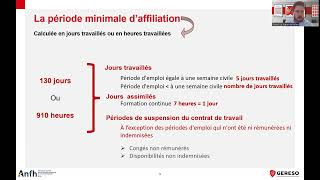 Les conditions d'ouverture des droits ARE - ANFH PICARDIE