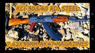 KCI steel ak47 mags 30 \u0026 40 rounds review