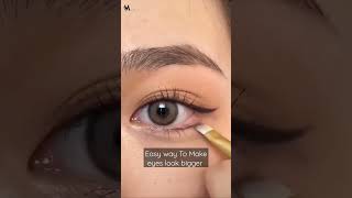 Easy Way To Make Eyes Look Bigger 🔥 #beautyhacks #2023 #eyemakeup