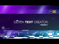 Glitch Text Creator (After Effects template)