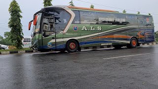 Walau Hujan Pagi Hari Tetap Hunting Bus | Semua Bus via P.Baru Terlambat Masuk Medan | Slow Mo Bus