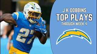 JK Dobbins 2024 Highlights (Weeks 1-4)🔥| NFL Highlights