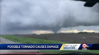 Possible tornado Tuesday causes damage in northeast Kansas