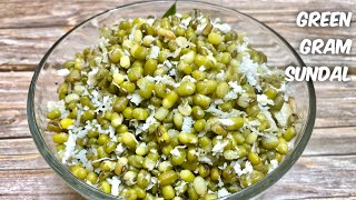 Green  Gram (Moong) Sundal| Hesarukalu Usili- Healthy Breakfast