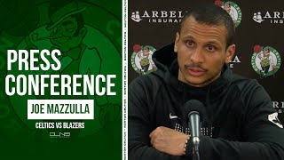 Joe Mazzulla DEFENDS Jayson Tatum's Play | Celtics vs Trail Blazers Postgame Interview