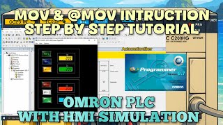 CX Programmer : MOV & @MOV Instruction Omron PLC With HMI CX Designer Simulation