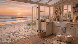 Summer by the Sea 🌅 24/7 Live Ocean Waves & Cozy Coastal Sunset Ambience for Sleep, Study, Relax
