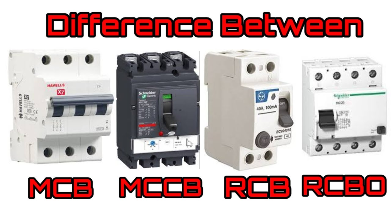 Difference Between MCB, MCCB, RCCB, ELCB, Types Of Circuit, 58% OFF