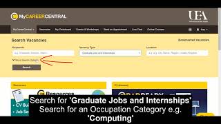 How to find jobs on MyCareerCentral