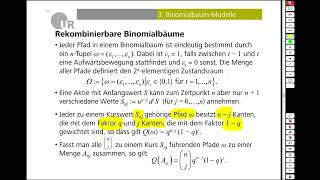 Diskrete Finanzmathematik #43 - Rekombinierbare Binomialbäume, Zusammenfassung