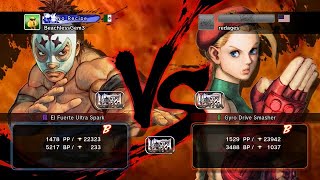 [USF4] BeachlessGem3 (El Fuerte) vs. redages (Cammy) [Ranked Match]