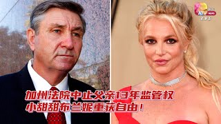 加州法院中止父亲13年监管权  小甜甜布兰妮重获自由！