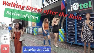 Review of iOtel & Walking Street after the Rain 🌧️ Angeles city Philippines 🇵🇭