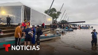 Lluvias en Brasil dificultan entrega de ayuda a damnificados | Noticias Telemund
