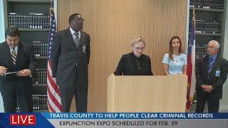 Travis County officials talk about upcoming expo to help people clear their criminal records