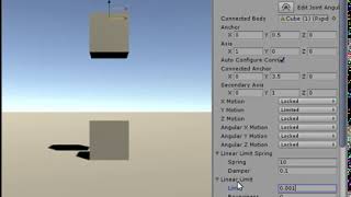 How to let configurable joint works as a spring