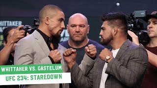 Robert Whittaker vs. Kelvin Gastelum Staredown | UFC 234 Press Conference